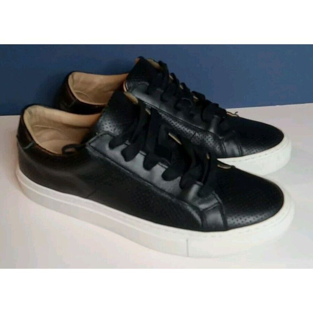 Greats Brooklyn Women's Royale‎ Black Perforated Leather Sneaker Size 7.5